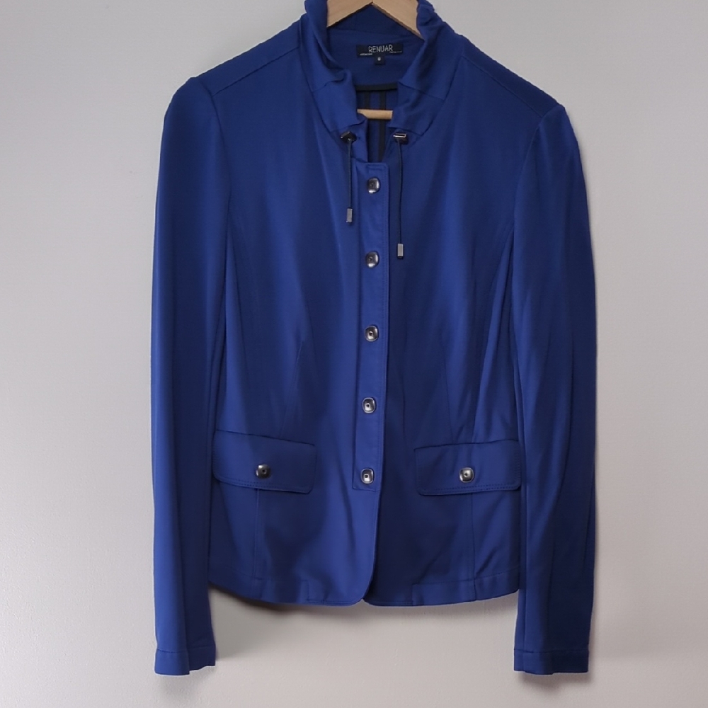 Renuar Royal Blue Lightweight Travel Jacket w/ Pockets Size 8